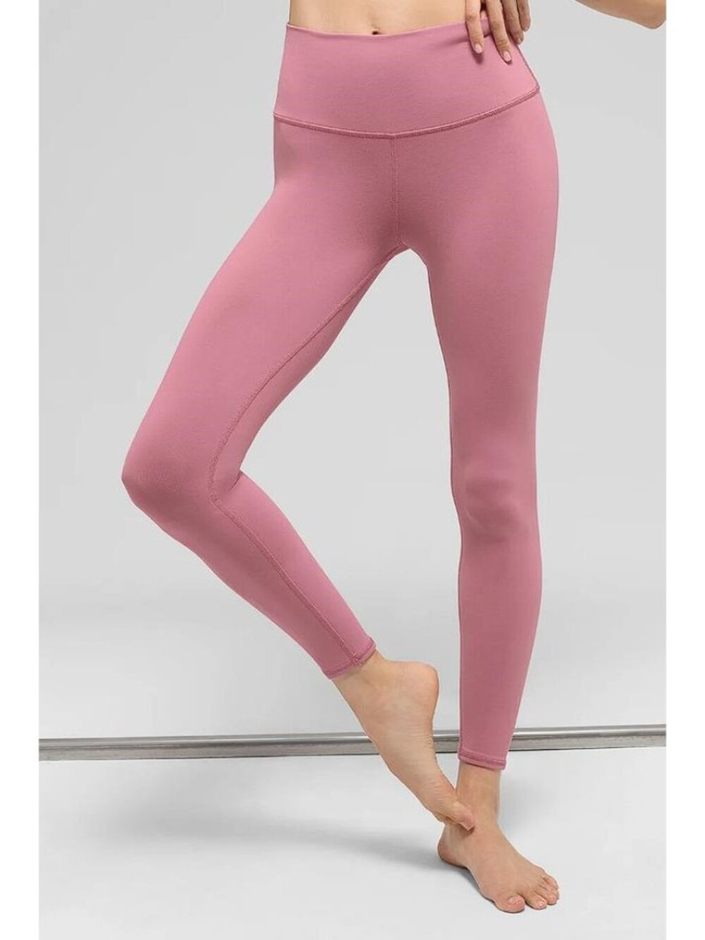 ALO YOGA Women's 7/8 High-Waist Airbrush Legging Sz XS in Pink Wild Rose (Dirty)